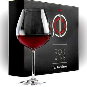 Set Of 3 Titanium Crystal Red Wine Glasses